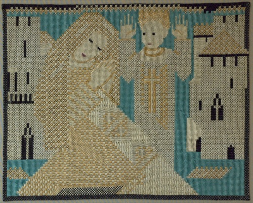 Ferdinand Nigg, undated, cotton and wool, cross stitch, 56 x 71 cm

